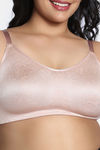 Zivame True Curve Jacquard Lightly Lined Non Wired Full Coverage Minimiser Bra - Mahagony Rose — thumbnail 5